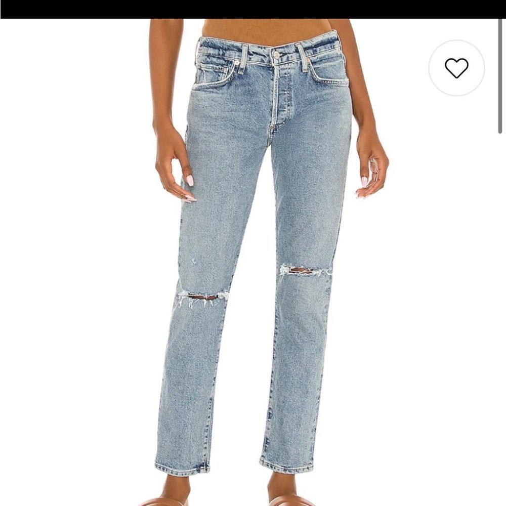 Citizens Of Humanity Distressed Blue Boyfriend Jeans